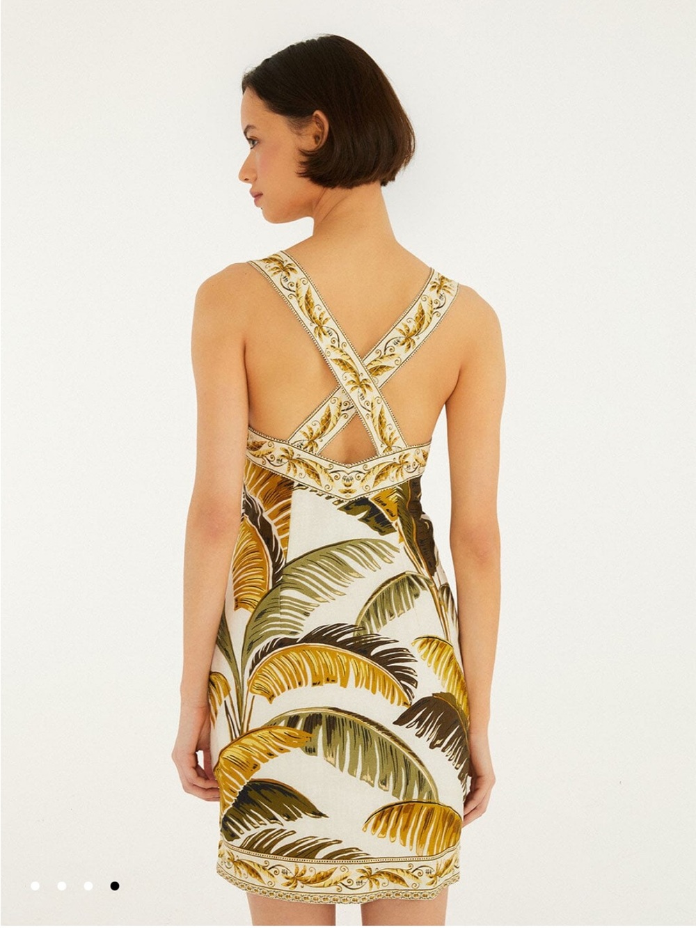 Farm Rio Off-White Trancoso Buttoned Mini Dress - Picture 4 of 11